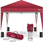 Partytent - Opvouwbaar - 3x3 m - Paviljoen - Easy up - Rood - Tillvex®