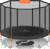 KESSER® Trampoline 305 cm - Veiligheidsnet en Ladder - tot 150 kg belasting - Oranje