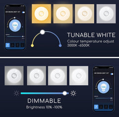 AigoSmart WiFi LED plafonnière - 18W RGB+CCT - Bediening met de App