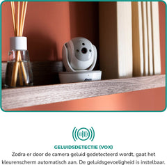 Alecto DVM200MGS - Babyfoon met Camera - Temperatuurweergave - Op afstand beweegbaar - Grijs •