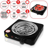 Elektrische Kolenbrander - 1000W - Zwart - Broil-Master