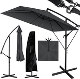 KESSER® Parasol Rechthoekig - Verstelbaar - Ø250cm - Antraciet