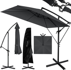 KESSER® Parasol Rechthoekig - Verstelbaar - Ø250cm - Antraciet