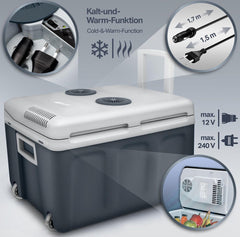 Koelbox Elektrisch – 12V en 230 volt - Coolbox - Frigobox - 40L – Grijs