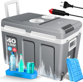 Koelbox Elektrisch – 12V en 230 volt - Coolbox - Frigobox - 40L – Grijs - KESSER