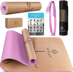 Yoga mat - Fitness mat - Sport mat - Anti slip - Extra dik - Roze