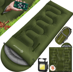 KESSER® Outdoor Slaapzak - voor volwassenen en kinderen - Groen