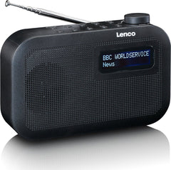 Radio op Batterijen - Draagbare Radio - FM / DAB Radio - Zwart - PDR-016BK - Lenco