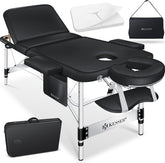 KESSER® Massagetafel inklapbaar - Tot 225kg - Verstelbaar - Zwart