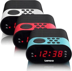 Lenco CR-07 White - Wekkerradio met Slaaptimer - Dubbel alarm - Wit