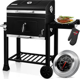 KESSER® XL Houtskoolbarbecue - BBQ - RVS Handvat - Zwart