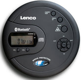 Lenco CD-300BK Discman - Draagbare Bluetooth CD en MP3 Speler - Anti-Shock Bescherming en oplaadbare Batterij - Zwart