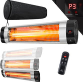 KESSER® Terrasverwarmer - Draaibaar - Verstelbaar - 2500W - Zilver •