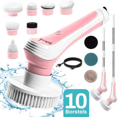 Elektrische Schoonmaakborstel – Elektrische Schrobber - Schrobborstel – Wit - GoScrub® •