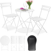 KESSER® Bistroset 2 Persoons - Tuinstoelen - Tuinset - Wit