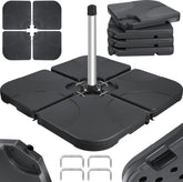 KESSER® Parasoltegel - Parasolvoet - Vulbaar tot 80 kg - Zwart •