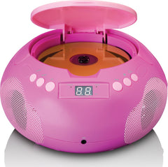 Lenco SCD-620PK - Draagbare radio/ CD player met microfoon - Roze •