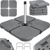 KESSER® Parasoltegel - Parasolvoet - Vulbaar tot 80 kg - Grijs