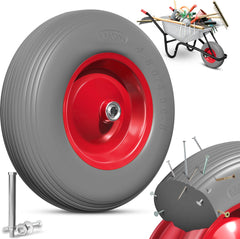 MASKO® Kruiwagenwiel Massief - 4.80/4.00-8 Ø 390mm - Grijs