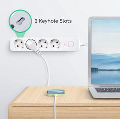 Stekkerdoos - Verlengsnoer - Verlengkabel - 3M - Wit - Aigostar