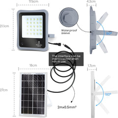 Solar wandlamp buiten - Tuinverlichting - Buitenverlichting - Grijs - Aigostar •