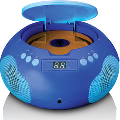 Lenco SCD-620BU - Draagbare radio/ CD player met microfoon - Blauw •