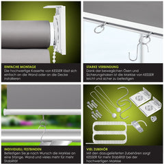 KESSER® Verticale zonwering Balkonzonwering Privacybescherming Zonwering Zijzonwering 180cm x 240cm