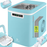 IJsblokjesmachine – 12kg/24 uur – IJsmachine - IJsblokjesmaker - Blauw - KESSER® •