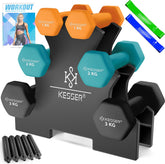 KESSER® Dumbells Set - 3 Paren (2x1, 2 & 3kg) - 12 kg totaal