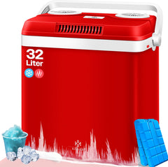Koelbox Elektrisch – 12V en 230 volt - Coolbox - Frigobox - 32L – Rood