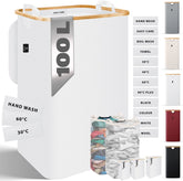 KESSER® Wasmand met Deksel - 100 Liter - Wit