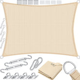 KESSER® Schaduwdoek 4x6m - Zonnezeil - Waterafstotend - Creme