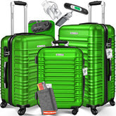 Kofferset - 3 delig - Trolley - Reiskofferset - Groen - KESSER® •