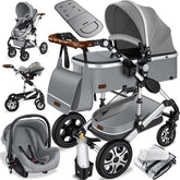 Kinderwagen 3 in 1 - Buggy - Wandelwagen - Kinderbuggy - Grijs - KESSER® •