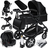 Kinderwagen 3 in 1 - Buggy - Wandelwagen - Kinderbuggy - Zwart - KESSER®