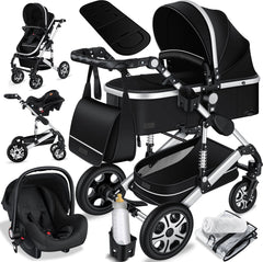 Kinderwagen 3 in 1 - Buggy - Wandelwagen - Kinderbuggy - Zilver - KESSER®