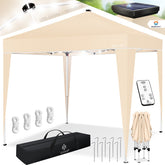 Partytent - opvouwbaar - 3x3 - Paviljoen - Beige - KESSER®
