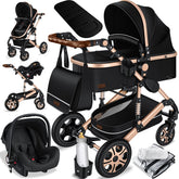 Kinderwagen 3 in 1 - Buggy - Wandelwagen - Kinderbuggy - Champagne - KESSER®