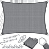 KESSER® Schaduwdoek 4x6 m - Zonnezeil - Waterafstotend - Rechthoek - Grijs