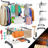 KESSER® Droogrek inklapbaar - Wasrek - Wit / Antraciet •