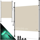 KESSER® Klemzonwering, 150 x 310 verticale zonwering voor buiten, uitschuifbaar en ondoorzichtig