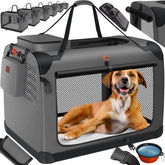 Reisbench hond - Draagtas hond - Transportbox - 49x34x35 cm - Antraciet