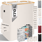 KESSER® Wasmand met Deksel - 3 Waszakken - 170 Liter - Beige