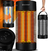 KESSER® Elektrische Verwarming - Terrasverwarmer met IP55 - 53cm - Zwart