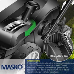 MASKO® Elektrische Verticuteermachine - Gazonbeluchter - 1800W - Zwart