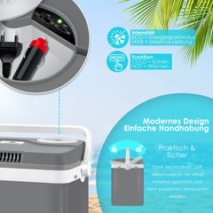 Koelbox Elektrisch – 12V en 230 volt - Coolbox - Frigobox - 32L – Grijs •