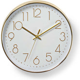 Nedis Wandklok - Diameter 30 cm - Goud / Wit