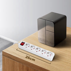 Stekkerdoos - Verlengsnoer - Verlengkabel - 5M - Wit - Aigostar •