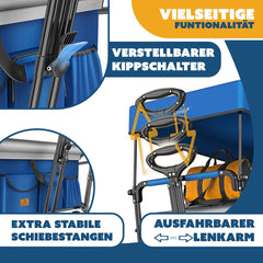 KESSER® Bolderkar - Opvouwbaar - Bolderwagen - Blauw •