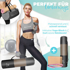 Yoga mat - Fitness mat - Sport mat - Anti slip - Extra dik - Roze